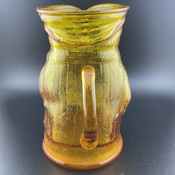 Vintage Kanawha Glass Amber TOBY PITCHER - Picture 3 of 5